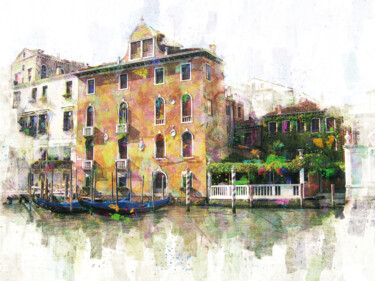 Digitale Kunst mit dem Titel "Apuntes de Venecia/…" von Javier Diaz, Original-Kunstwerk, Manipulierte Fotografie