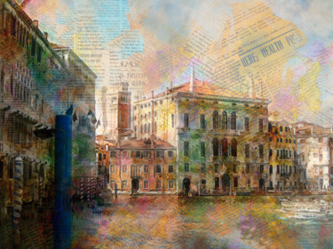 Digitale Kunst getiteld "Recuerdos de Veneci…" door Javier Diaz, Origineel Kunstwerk, Gemanipuleerde fotografie
