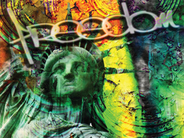 Digitale Kunst mit dem Titel "Freedom/XL large or…" von Javier Diaz, Original-Kunstwerk, Digitaldruck