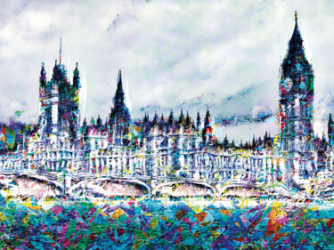 Цифровое искусство под названием "Bosquejos londinens…" - Javier Diaz, Подлинное произведение искусства, Манипулированная фо…
