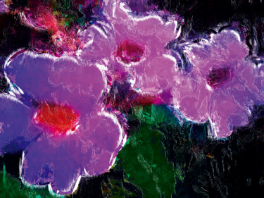 Digitale Kunst mit dem Titel "Violetas/XL large o…" von Javier Diaz, Original-Kunstwerk, Manipulierte Fotografie