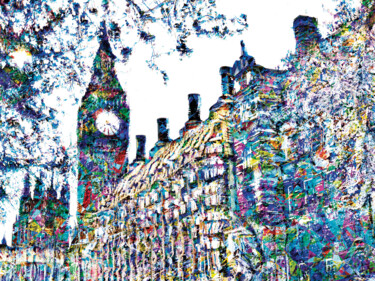 Digital Arts με τίτλο "Bosquejos londinens…" από Javier Diaz, Αυθεντικά έργα τέχνης, Χειρισμένη φωτογραφία