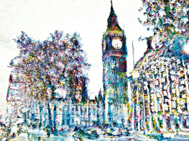 Arte digital titulada "Bosquejos londinens…" por Javier Diaz, Obra de arte original, Fotografía manipulada