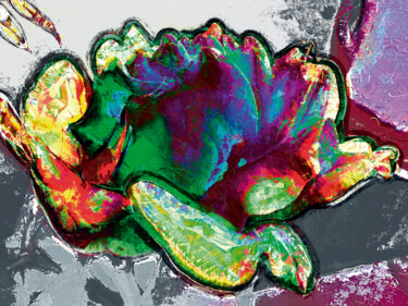 Arte digitale intitolato "Una flor 3" da Javier Diaz, Opera d'arte originale, Fotografia manipolata