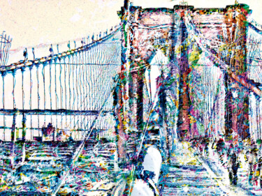 Digital Arts με τίτλο "Bosquejos neoyorkin…" από Javier Diaz, Αυθεντικά έργα τέχνης, Χειρισμένη φωτογραφία