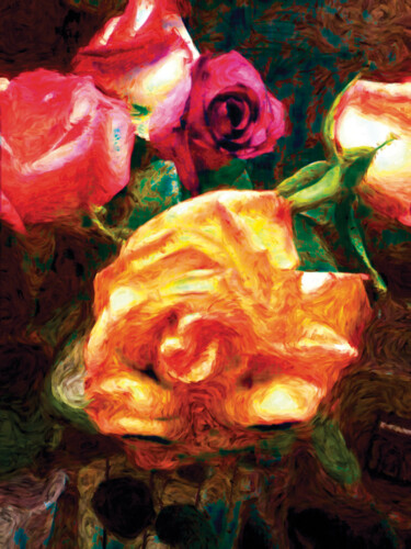 Grafika cyfrowa / sztuka generowana cyfrowo zatytułowany „Rosas” autorstwa Javier Diaz, Oryginalna praca, Manipulowana fotog…