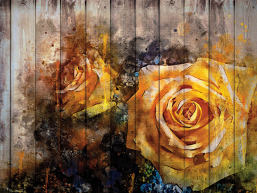 Digital Arts titled "Rosas amarillas" by Javier Diaz, Original Artwork, Manipulated Photography