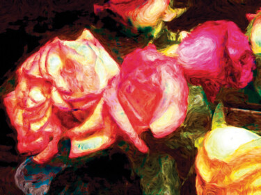 Digitale Kunst mit dem Titel "Rosas 2" von Javier Diaz, Original-Kunstwerk, Manipulierte Fotografie