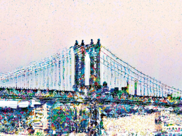 Digitale Kunst getiteld "Bosquejos neoyorkin…" door Javier Diaz, Origineel Kunstwerk, Gemanipuleerde fotografie