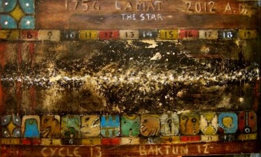 Painting titled "Lamat baktun (the s…" by Javier Galan, Original Artwork