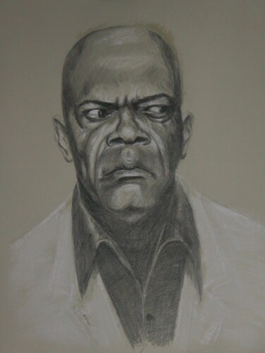 Drawing titled "Retrato actor Samue…" by Javier Ipiña, Original Artwork, Pencil