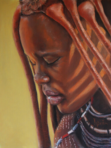 "JOVEN HIMBA (NAMIBI…" başlıklı Resim Javier Ipiña tarafından, Orijinal sanat, Pastel