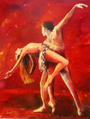 Painting titled "Danza2" by Javier Lorente, Original Artwork