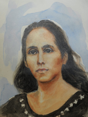 Pintura titulada "Sra. Cristian" por Javier Rosa, Obra de arte original, Oleo