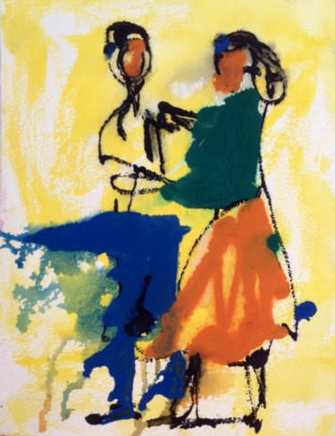 Pintura titulada "Bailando Rápido" por Javier Rosa, Obra de arte original, Oleo