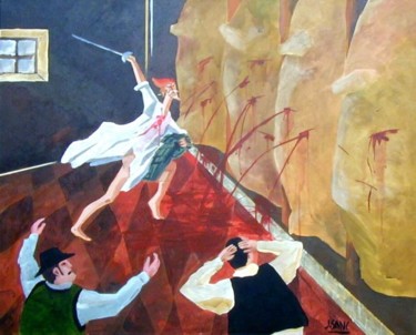 Pintura titulada "LA BATALLA CON LOS…" por Javiersanchez, Obra de arte original