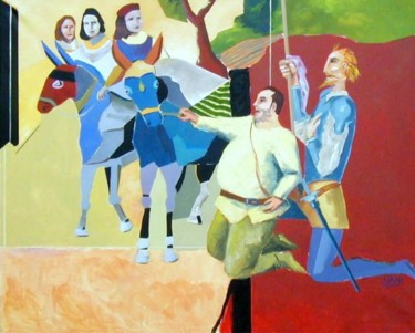 Schilderij getiteld "ENCUENTRO CON LAS T…" door Javiersanchez, Origineel Kunstwerk