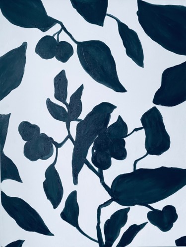Картина под названием "Green foliage" - Jacqueline Wilkinson, Подлинное произведение искусства, Масло