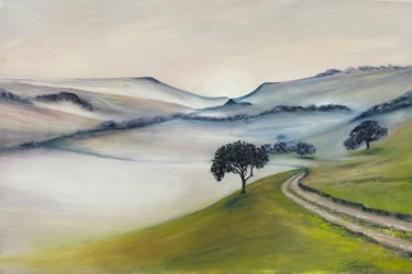 Malarstwo zatytułowany „Misty morning” autorstwa Jacqueline Wilkinson, Oryginalna praca, Olej
