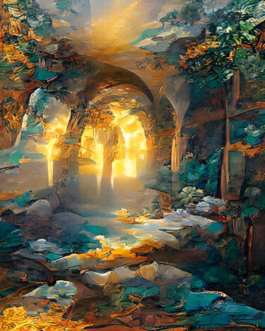 Digital Arts titled "Sunrays 004" by Jay Anthony Gonzales, Original Artwork, AI generated image