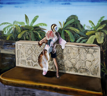 Ζωγραφική με τίτλο "Reverberation Serie…" από Jay Chung, Αυθεντικά έργα τέχνης, Λάδι Τοποθετήθηκε στο Ξύλινο φορείο σκελετό