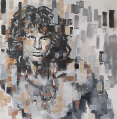 Pintura titulada "Jim Morrison" por Jayenneart, Obra de arte original, Acrílico Montado en Bastidor de camilla de madera