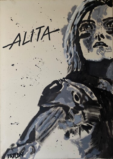 Peinture intitulée "Alita" par Jayfray, Œuvre d'art originale, Acrylique Monté sur Châssis en bois