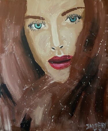 Peinture intitulée "La femme rousse 2" par Jayfray, Œuvre d'art originale, Acrylique Monté sur Châssis en bois