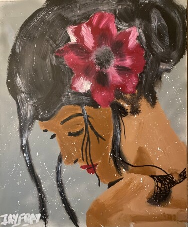 Peinture intitulée "La tahitienne" par Jayfray, Œuvre d'art originale, Acrylique Monté sur Châssis en bois