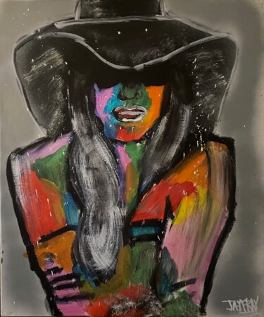 Painting titled "Femme et mode" by Jayfray, Original Artwork, Acrylic Mounted on Wood Stretcher frame