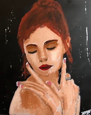 Painting titled "Femme perdue" by Jayfray, Original Artwork, Acrylic Mounted on Wood Stretcher frame