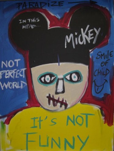 Painting titled "MICKEY" by Jazzu, Original Artwork