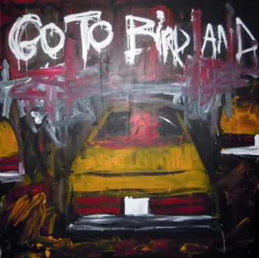 Painting titled "GO TO BIRDLAND" by Jazzu, Original Artwork