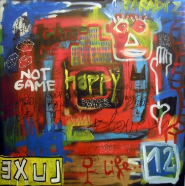 Painting titled "HAPPY & YOU" by Jazzu, Original Artwork