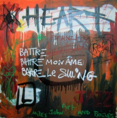 Painting titled "BATTRE" by Jazzu, Original Artwork