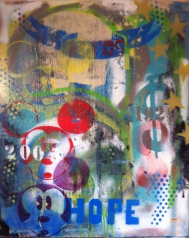 Painting titled "Hop Hop Hope" by Jazzu, Original Artwork