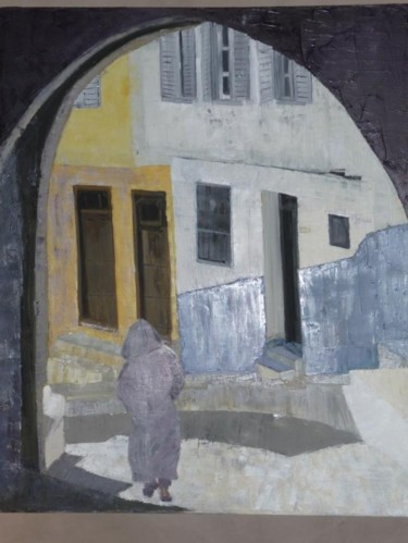 Painting titled "Porche" by Martine Juskowiak, Original Artwork