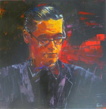 Painting titled "Bill Evans" by Martine Juskowiak, Original Artwork
