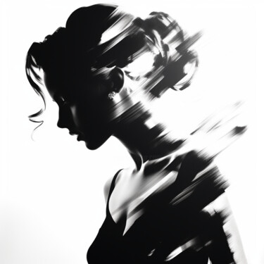 Digitale Kunst mit dem Titel "Profile drawing of…" von Jb_ Joaofranca, Original-Kunstwerk, Tinte
