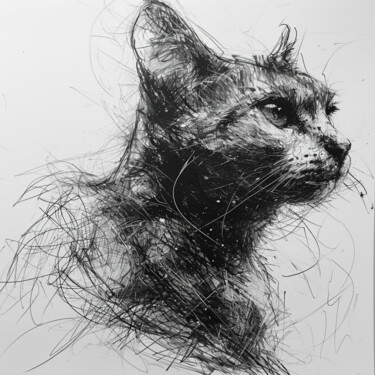 "Drawing Cat Link Pen" başlıklı Dijital Sanat Jb_ Joaofranca tarafından, Orijinal sanat, Mürekkep