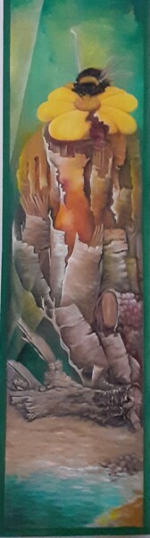 Peinture intitulée "Ainsi soit-Elle" par Tatis, Œuvre d'art originale, Huile