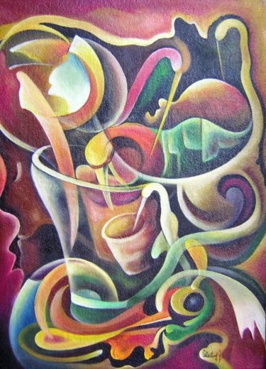 Peinture intitulée "Laisse moi une gout…" par Tatis, Œuvre d'art originale