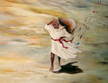 Peinture intitulée "Le messager" par Tatis, Œuvre d'art originale