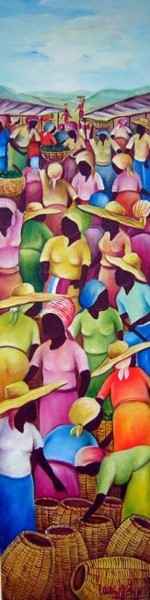 Peinture intitulée "Marché Soval" par Tatis, Œuvre d'art originale