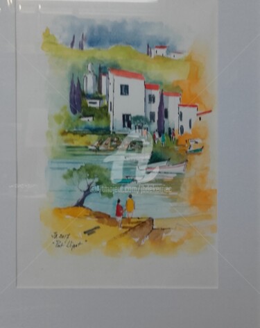 Painting titled "Port Lligat" by James Burgevin, Original Artwork, Watercolor