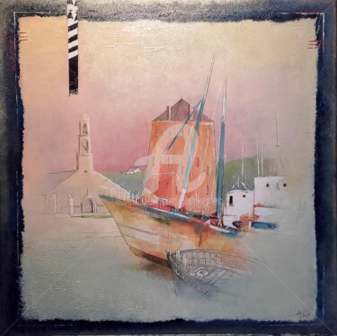 Malerei mit dem Titel "Camaret , l'essenti…" von James Burgevin, Original-Kunstwerk, Acryl