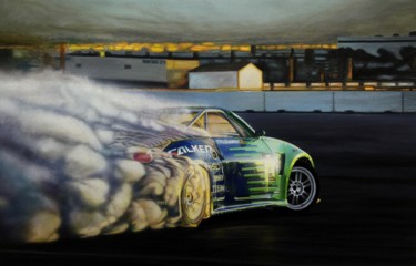 Drifting Car III Painting titled "Drifting Car III" by João Bello (JBello Studio), Original Art, Acrylic Mounted on Other rigid panel