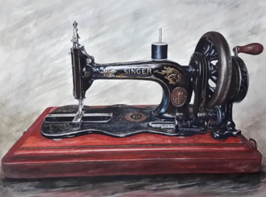 Painting titled "The Machine III" by João Bello (JBello Studio), Original Artwork, Watercolor