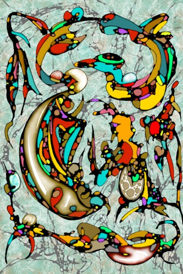 Digital Arts titled "Color Rhythm" by João Bello (JBello Studio), Original Artwork, Digital Painting
