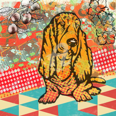 Digital Arts titled ""Basset Hound " A L…" by Jb Studio, Original Artwork